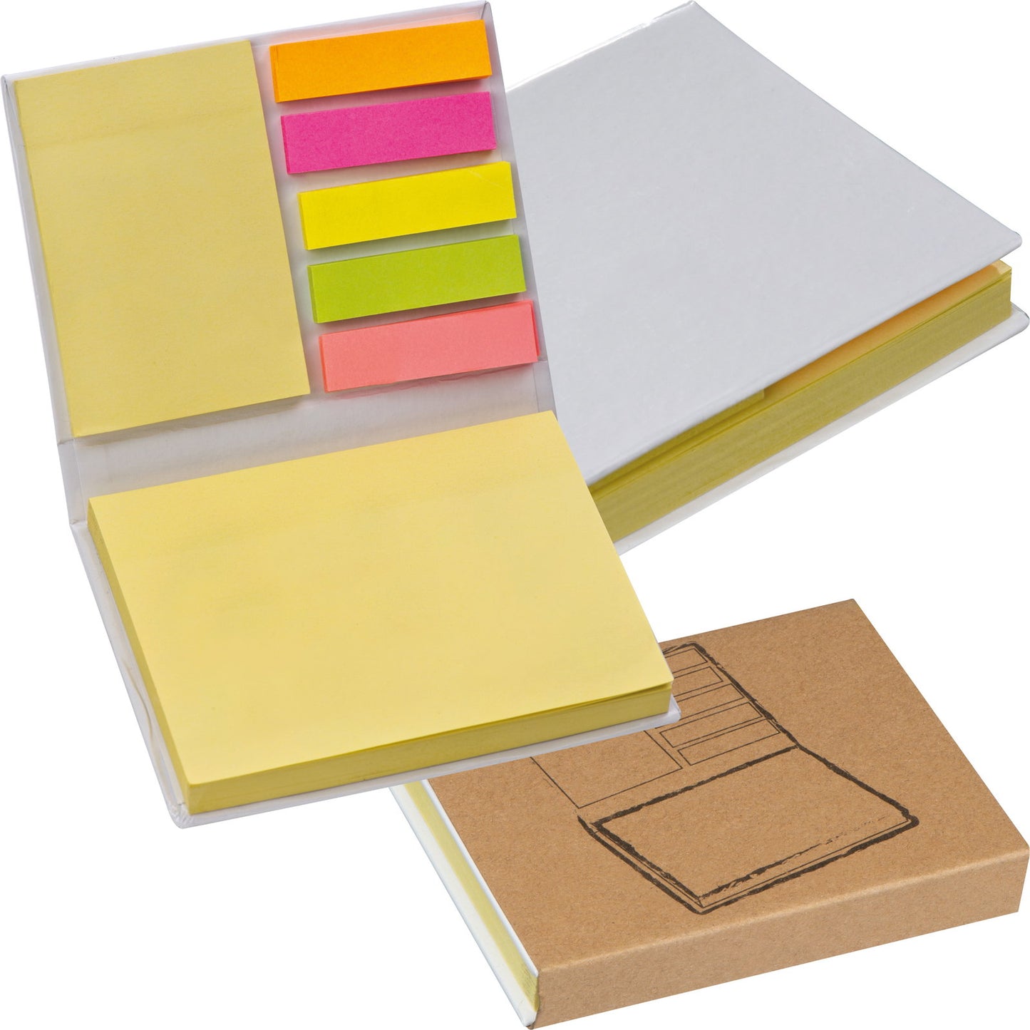 Haftmarker- und Haftnotizzettel-Set im Hardcover