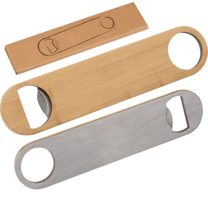 Flaschenöffner aus Bambus und Edelstahl