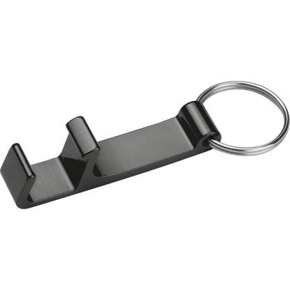 Schlüsselanhänger mit Flaschenöffner aus Aluminium