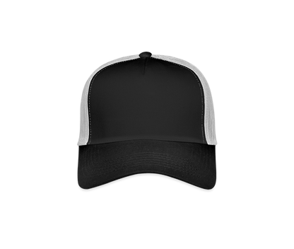 Trucker Cap Schwarz mit weißem Netz, vorne