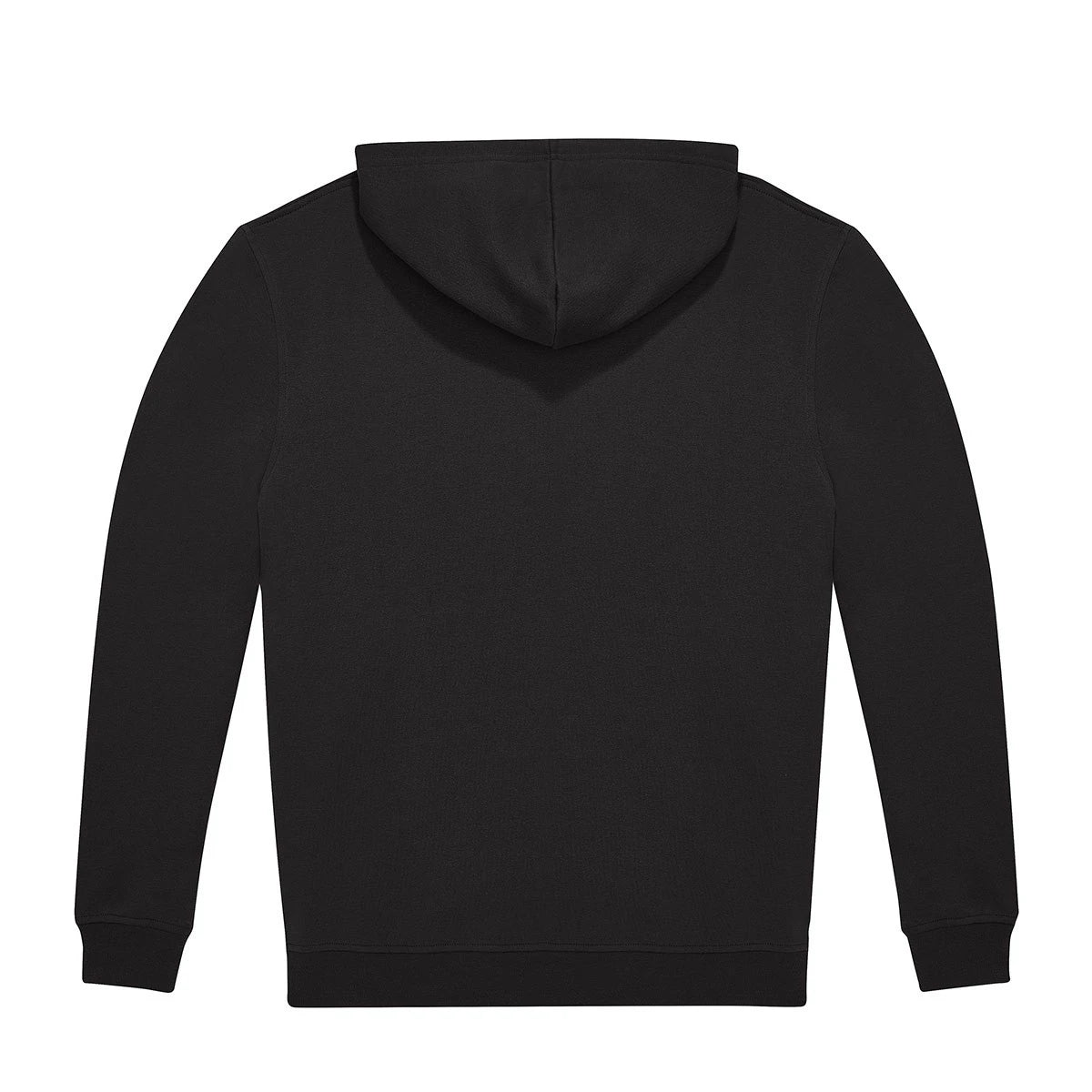 Zip-Hoodie Basic Unisex Schwarz hinten