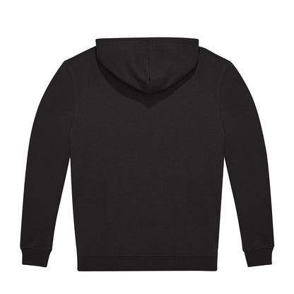 Zip-Hoodie Basic Unisex Schwarz hinten