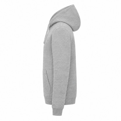 Zip-Hoodie Basic Unisex Sportgrau Ärmel links