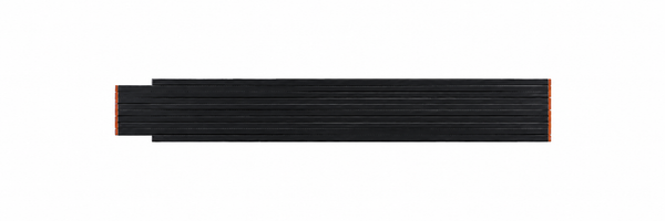 Zollstock aus Buchenholz 2 m in Schwarz