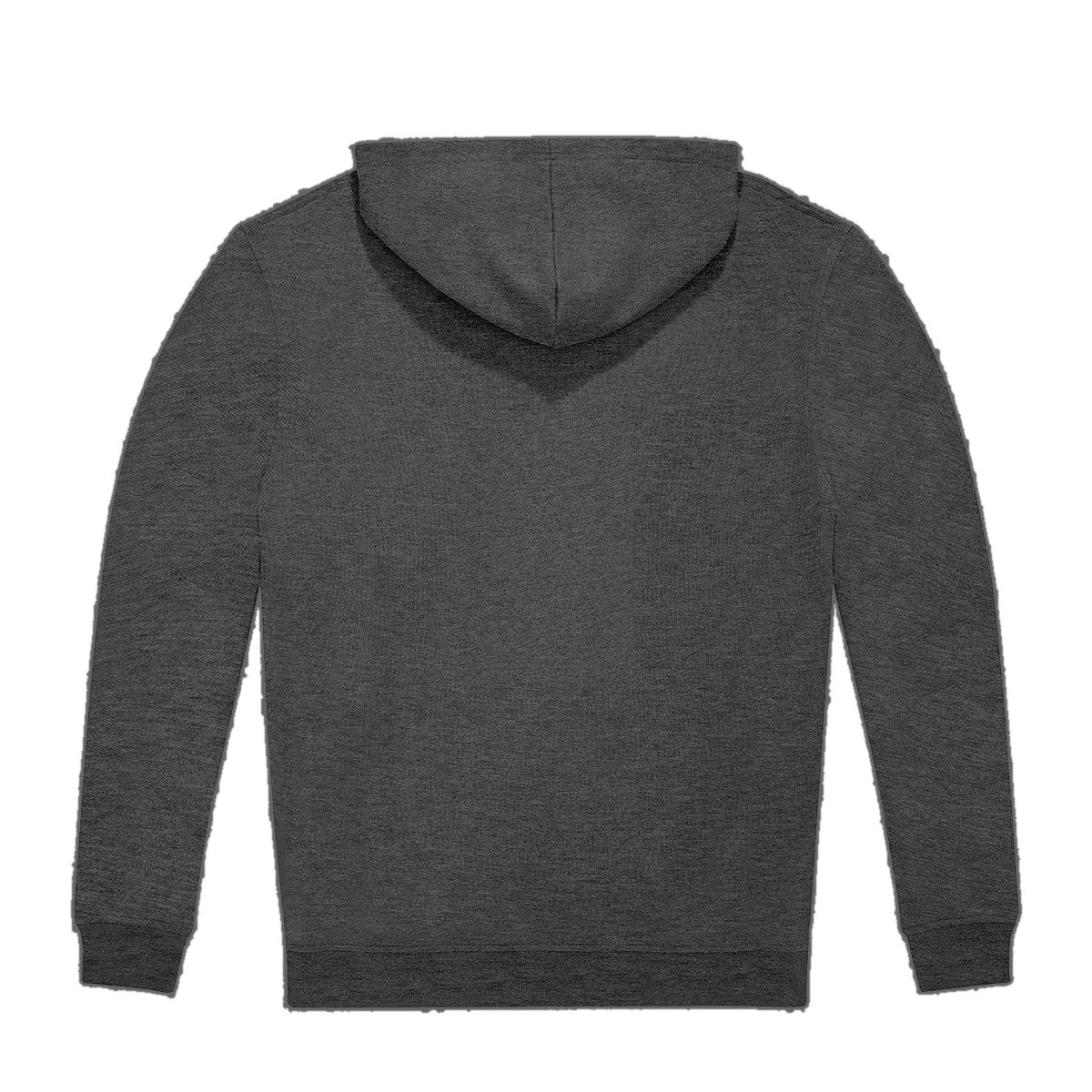 Zip-Hoodie Basic Unisex in Dunkelgrau, hinten