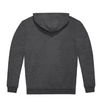 Zip-Hoodie Basic Unisex in Dunkelgrau, hinten