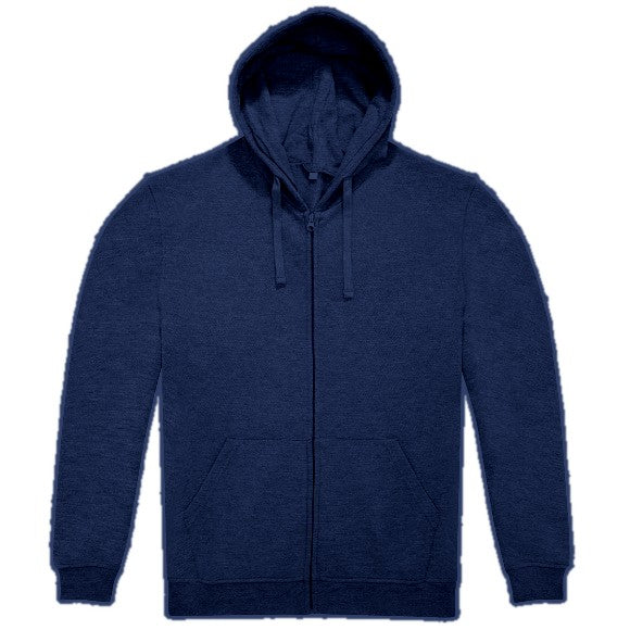 Zip-Hoodie Basic Unisex in Navy, vorne