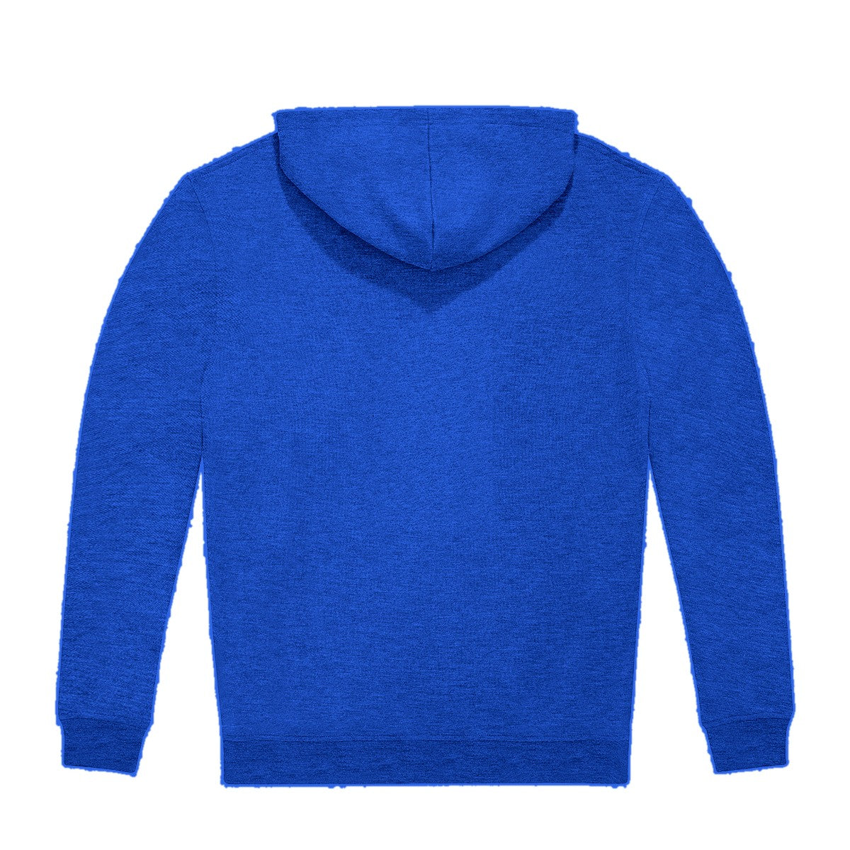 Zip-Hoodie Basic Unisex in Royalblau, hinten