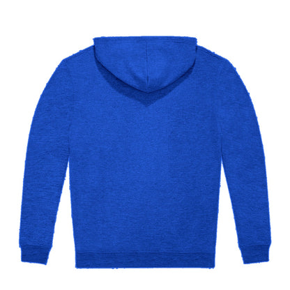 Zip-Hoodie Basic Unisex in Royalblau, hinten